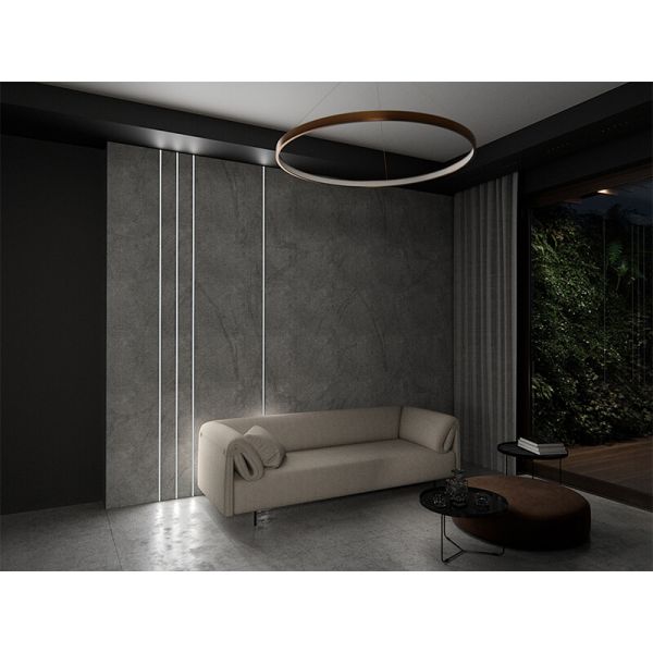 Pared salón Difusor negro para Tiras LED 2M Black ML PMMA V2 Para Perfil A B C D G H Q W Y Z COSMO RETO J Q18 Q20 W...