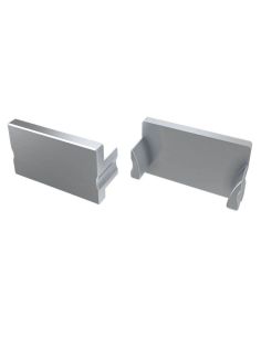 Tapa Final sin Agujero para Perfil Tipo TERRA Gris 12-0144-01