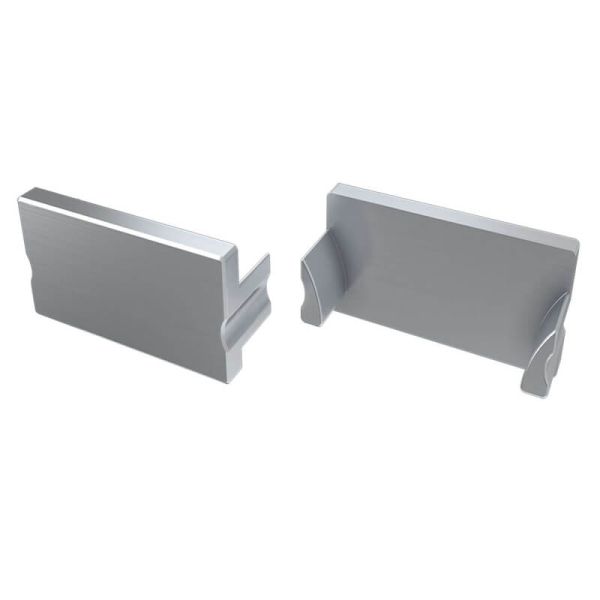 Tapa Final sin Agujero para Perfil Tipo TERRA Gris 12-0144-01