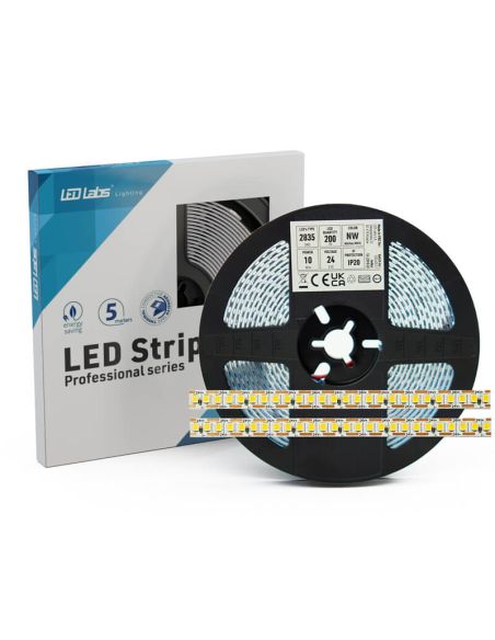 Tira LED Profesional 24V ONE LED CUT 10W/m CRI90 Corte 5mm IP20 1410lm/w 8mm de ancha 4000K