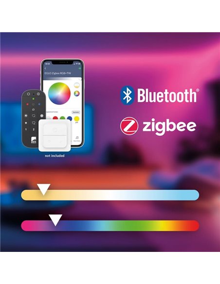 Bombilla LED inteligente GU10 CONNECT-Z, 4,9W 2700K/6500K RGB+TW, regulable en intensidad
