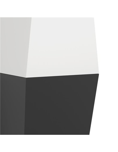 Applique d'extérieur FARINDOLA, acier noir et plastique blanc, E27 (non incl.)
