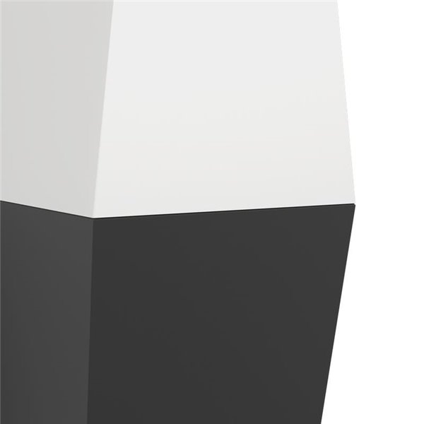 Applique d'extérieur FARINDOLA, acier noir et plastique blanc, E27 (non incl.)