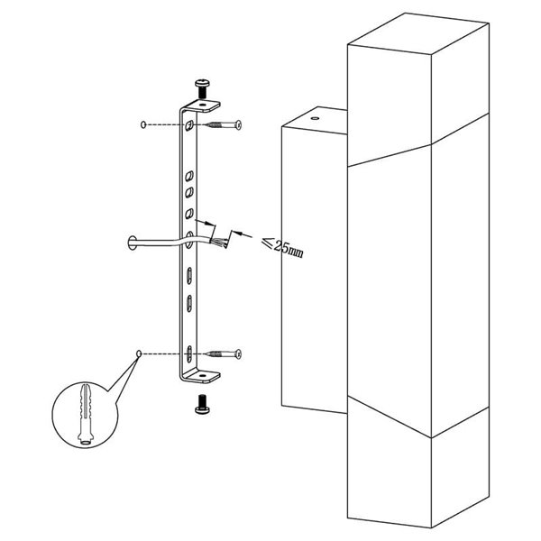 Luminária de parede LED para exterior GORZANO, antracite 4,8 W 550 Lm 3000 K, IP44