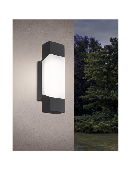 Aplique LED de pared exterior GORZANO, antracita 4,8W 550Lm 3000K, IP44