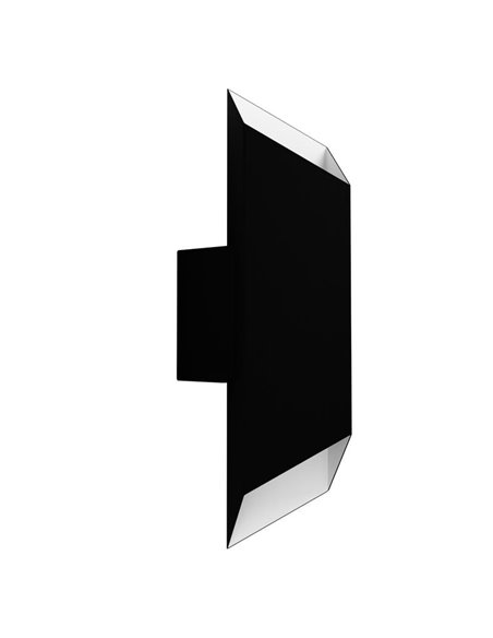 Aplique LED de pared geométrico de exterior SPIAZZINA, 2x2,5W 360Lm 3000K, negro IP55