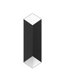Aplique LED de pared geométrico de exterior SPIAZZINA, 2x2,5W 360Lm 3000K, negro IP55
