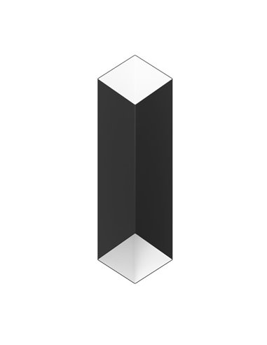 Aplique LED de pared geométrico de exterior SPIAZZINA, 2x2,5W 360Lm 3000K, negro IP55
