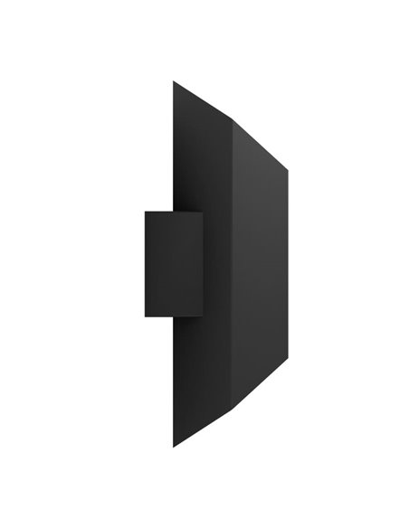 Aplique LED de pared geométrico de exterior SPIAZZINA, 2x2,5W 360Lm 3000K, negro IP55