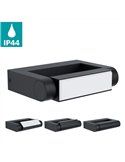 Aplique LED de pared BRIANZA, con cabezal giratorio 350º, negro 4,8W 550Lm 3000K, IP44