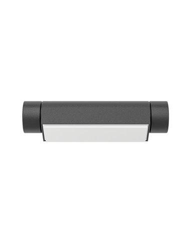 Aplique LED de pared BRIANZA, con cabezal giratorio 350º, negro 4,8W 550Lm 3000K, IP44