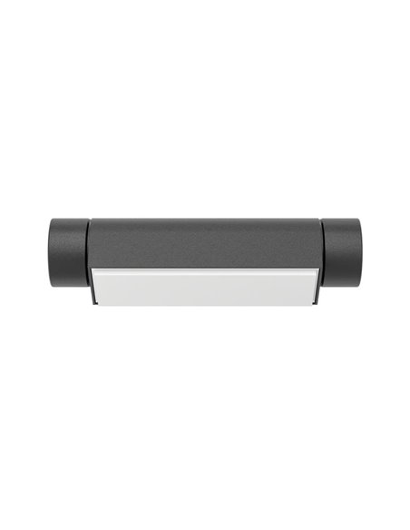 Aplique LED de pared BRIANZA, con cabezal giratorio 350º, negro 4,8W 550Lm 3000K, IP44