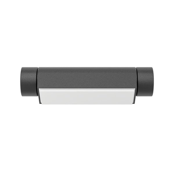 Aplique LED de pared BRIANZA, con cabezal giratorio 350º, negro 4,8W 550Lm 3000K, IP44