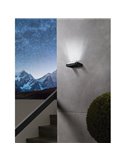 Aplique LED de pared BRIANZA, con cabezal giratorio 350º, negro 4,8W 550Lm 3000K, IP44