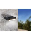 Aplique LED de pared BRIANZA, con cabezal giratorio 350º, negro 4,8W 550Lm 3000K, IP44
