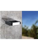Aplique LED de pared BRIANZA, con cabezal giratorio 350º, negro 4,8W 550Lm 3000K, IP44