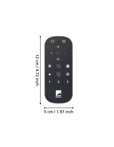 Mando de Control remoto de la gama Smart Home CONNECT-Z REMOTE, con soporte de pared y pilas incluidas