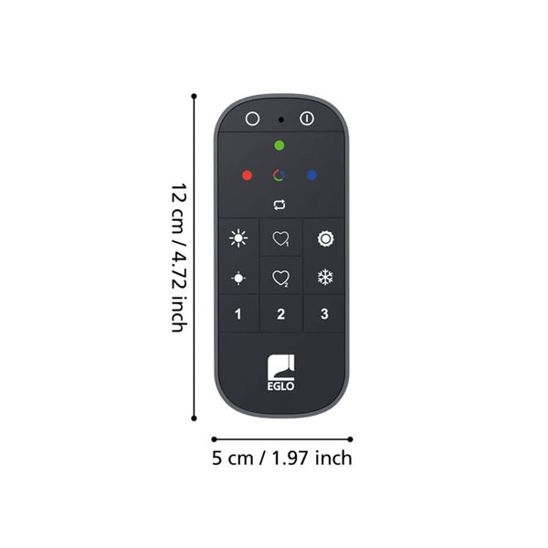 Controle remoto da linha Smart Home CONNECT-Z REMOTE, com suporte de parede e pilhas incluídas