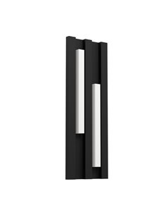 Aplique LED de pared para exterior FANDINA, negro, 2X4,2W 1000Lm 3000K, IP55