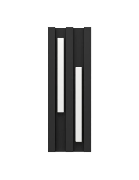 Aplique LED de pared para exterior FANDINA, negro, 2X4,2W 1000Lm 3000K, IP55