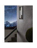 Aplique LED de pared para exterior FANDINA, negro, 2X4,2W 1000Lm 3000K, IP55