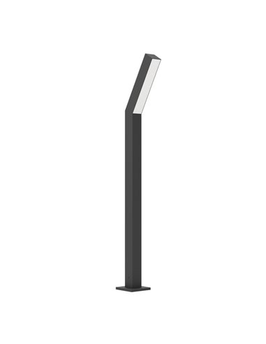 Lámpara de pie LED exterior UGENTO, de acero negro, 2x4,5W 960Lm 3000K,IP44