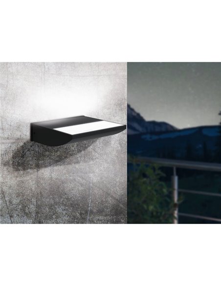 Aplique LED de pared para exteriores SORRONARO, con luz cálida hacia arriba, 10,5W 1000Lm 3000K, IP64