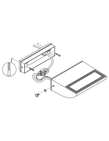 Aplique LED de pared para exteriores SORRONARO, con luz cálida hacia arriba, 10,5W 1000Lm 3000K, IP64