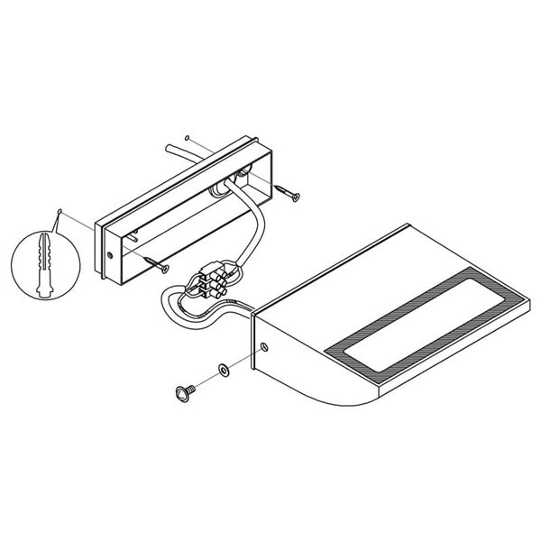 Aplique LED de pared para exteriores SORRONARO, con luz cálida hacia arriba, 10,5W 1000Lm 3000K, IP64