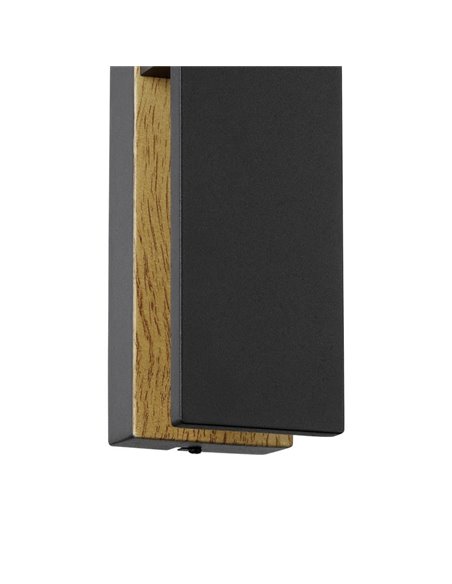 Applique murale LED moderne COSTORIO avec intérieur en bois durable pour l'extérieur, 11,7 W, 1 500 lm, 3 000 K, IP44