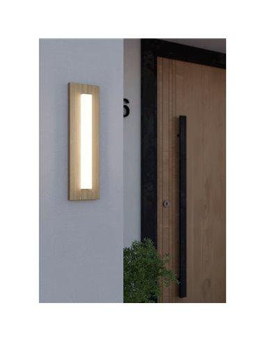 Applique LED d'extérieur BITETTO, base en bois, 7W, 770Lm, 3000K, IP44