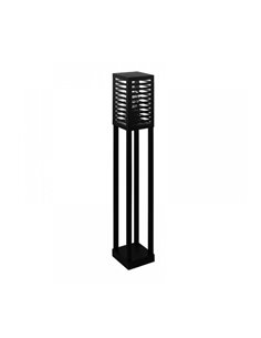 Lámpara de pie exterior ALAMONTE 3, con estructura de metal a rayas negro, E27, IP44