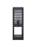 Luminária de pedestal para exterior ALAMONTE 3, com estrutura metálica listrada preta, E27, IP44