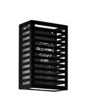 Aplique de pared de metal a rayas ALAMONTE 3, negro, E27, IP44