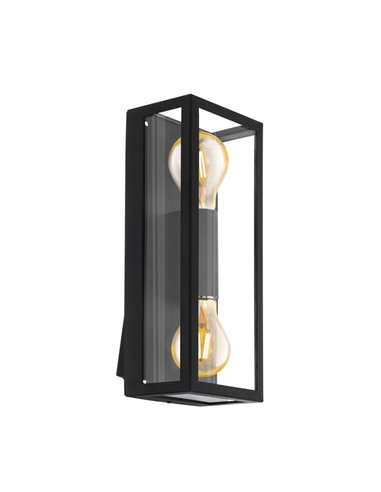 Aplique de pared vertical ALAMONTE 1, para 2 bombillas arriba y abajo E27, IP44