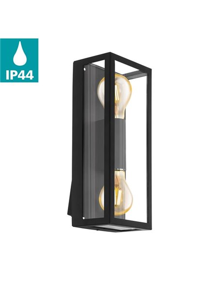 Aplique de pared vertical ALAMONTE 1, para 2 bombillas arriba y abajo E27, IP44