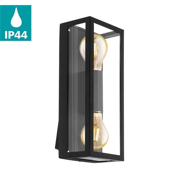 Aplique de pared vertical ALAMONTE 1, para 2 bombillas arriba y abajo E27, IP44