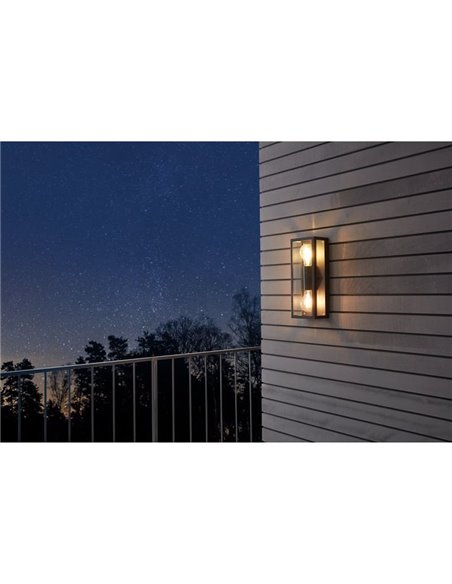 Aplique de pared vertical ALAMONTE 1, para 2 bombillas arriba y abajo E27, IP44