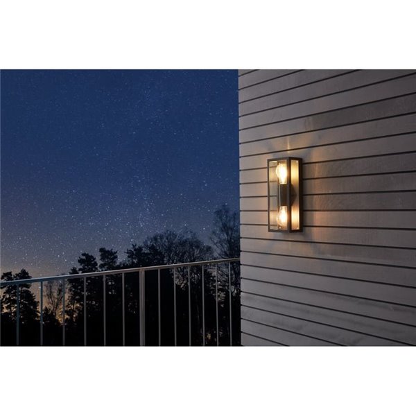 ALAMONTE 1 luminária de parede vertical, para 2 lâmpadas E27 para cima e para baixo, IP44