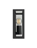 Aplique de pared horizontal ALAMONTE 1, de acero negro, 2xE27, IP44