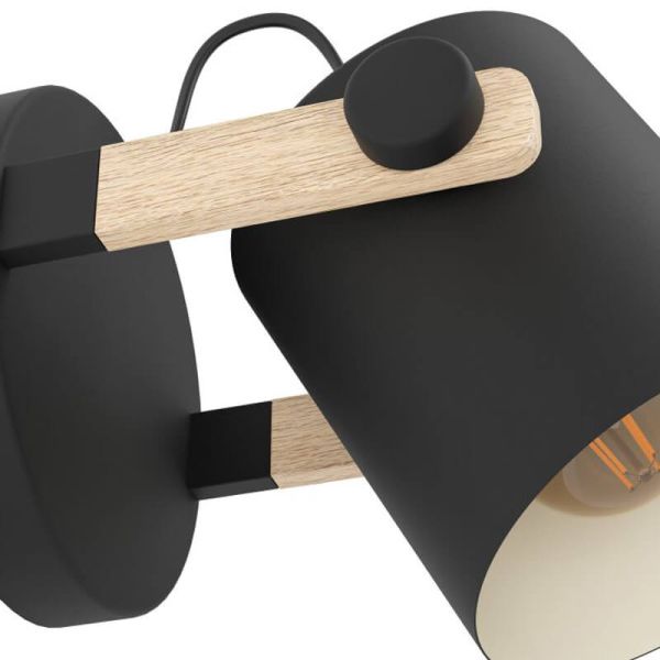 Parede Lateral Madeira Clara e Black Hornwood 43518