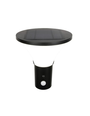 Aplique LED solar GORDA regulable, sensor oscuridad y movimiento, batería recargable 3,5W 500lm, 4000K IP44
