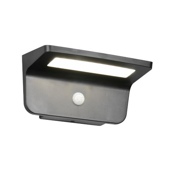 Luz solar LED, sensor escuro, bateria recarregável e regulável 8W 850lm, 4000K IP44