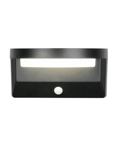 Aplique solar LED MORO redondeado, sensor de oscuridad, batería recargable y regulable 8W 850lm, 4000K IP44