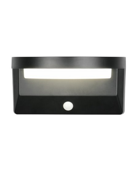 Aplique solar LED MORO redondeado, sensor de oscuridad, batería recargable y regulable 8W 850lm, 4000K IP44