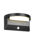 Aplique solar LED MORO redondeado, sensor de oscuridad, batería recargable y regulable 8W 850lm, 4000K IP44