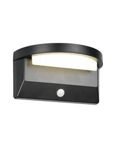 Aplique solar LED MORO redondeado, sensor de oscuridad, batería recargable y regulable 8W 850lm, 4000K IP44