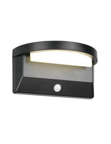 Luminária de parede solar LED redonda MORO, sensor de escuridão, bateria recarregável e regulável 8W 850lm, 4000K IP44