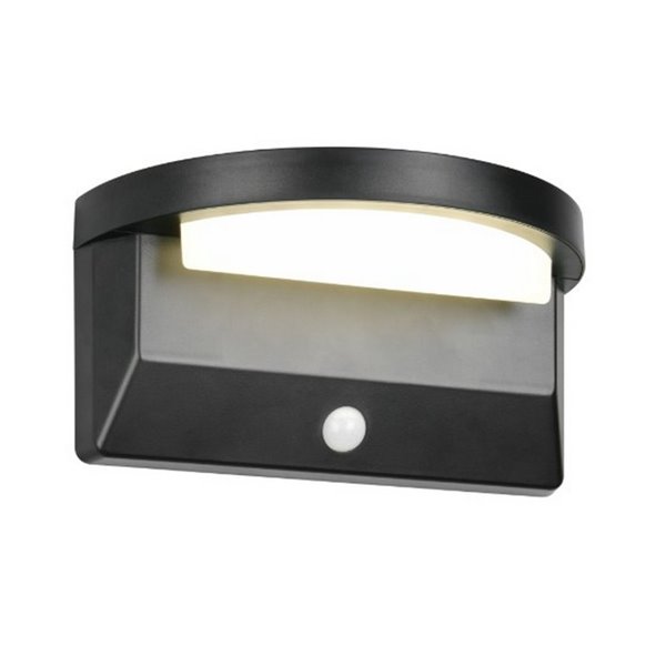 Aplique solar LED MORO redondeado, sensor de oscuridad, batería recargable y regulable 8W 850lm, 4000K IP44