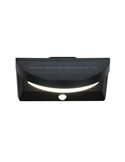 Aplique solar LED MORO redondeado, sensor de oscuridad, batería recargable y regulable 8W 850lm, 4000K IP44